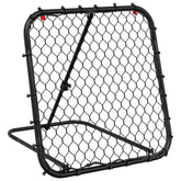 Voetbalrebounder Verstelbaar 84X73X60-80 Cm Staal Zwart